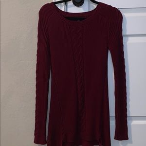maroon sweater dress